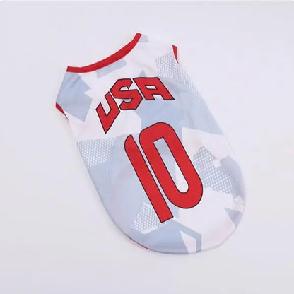 Pet Soccer Jersey for Small to Medium Dogs and Cats - Stylish Game Day Sports Apparel