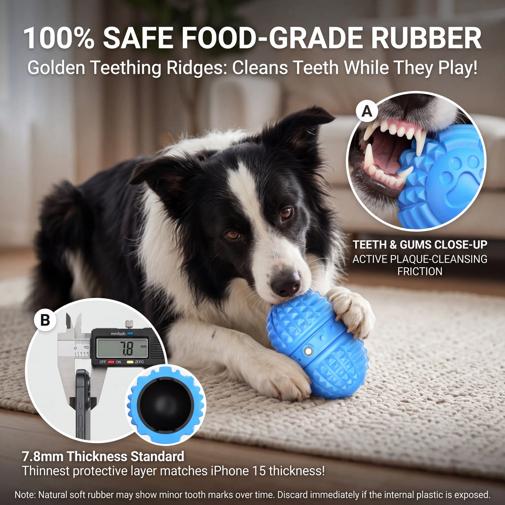 Interactive Automatic Moving Ball for Dogs - Rechargeable, Water-Resistant, Dual Motor Pet Toy with Voice Recording and Rope for Indoor Play