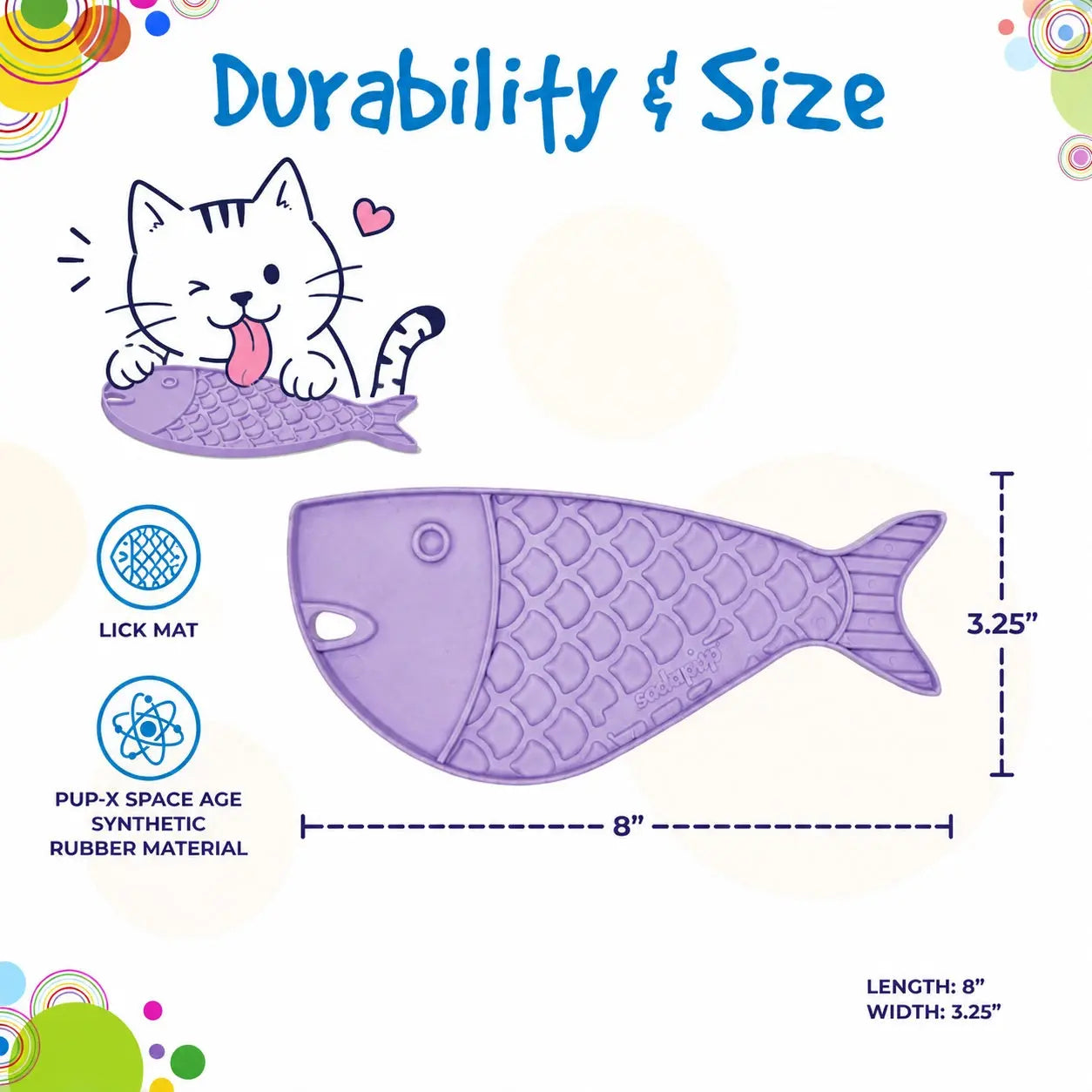 Goldfish Emat Small Enrichment Lick Mat for Cats by Sodapup