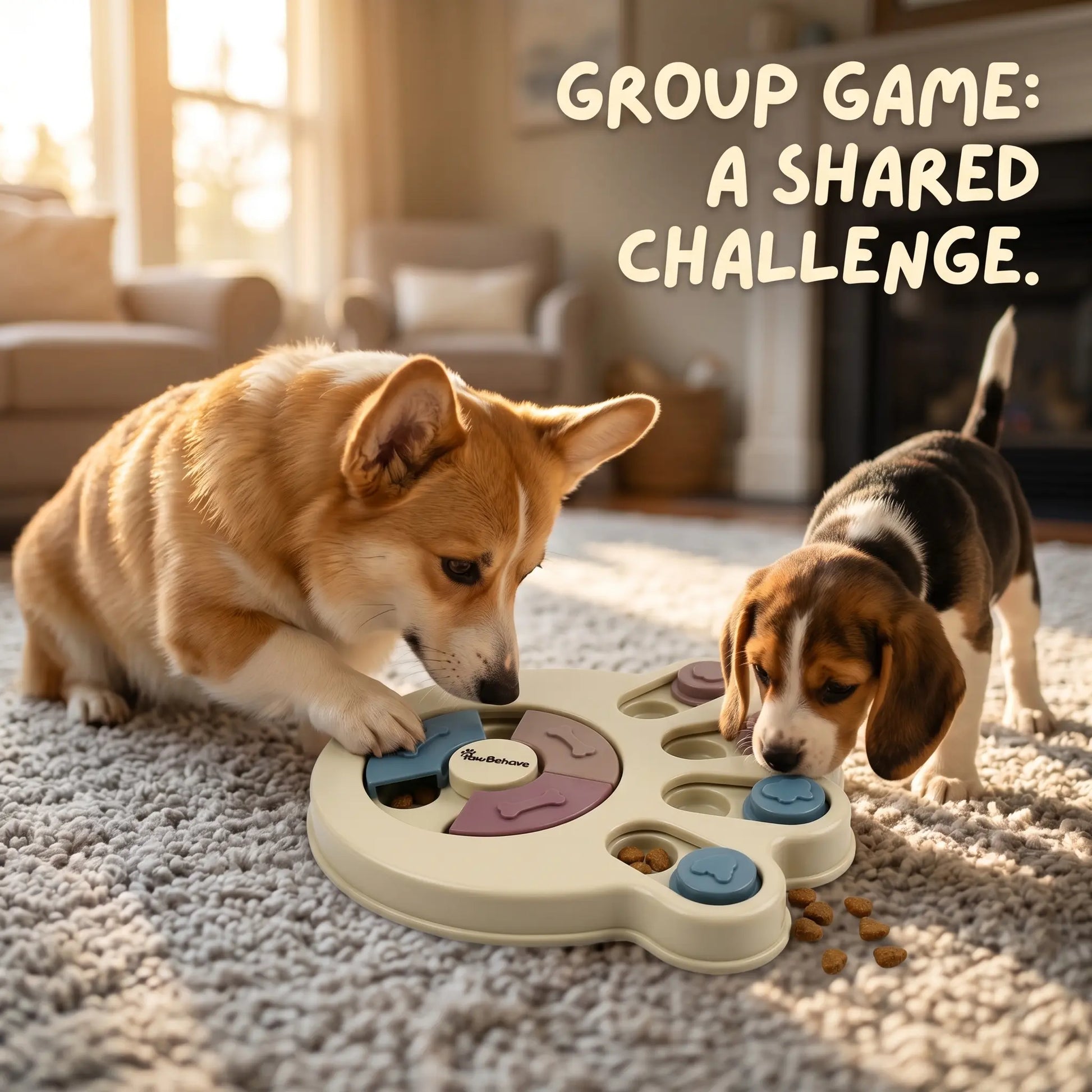 Interactive Dog Puzzle Toy and Slow Feeder Bowl - Level 1 Treat Dispenser for Mental Enrichment, Healthy Digestion, and Engaging Mealtime Activities