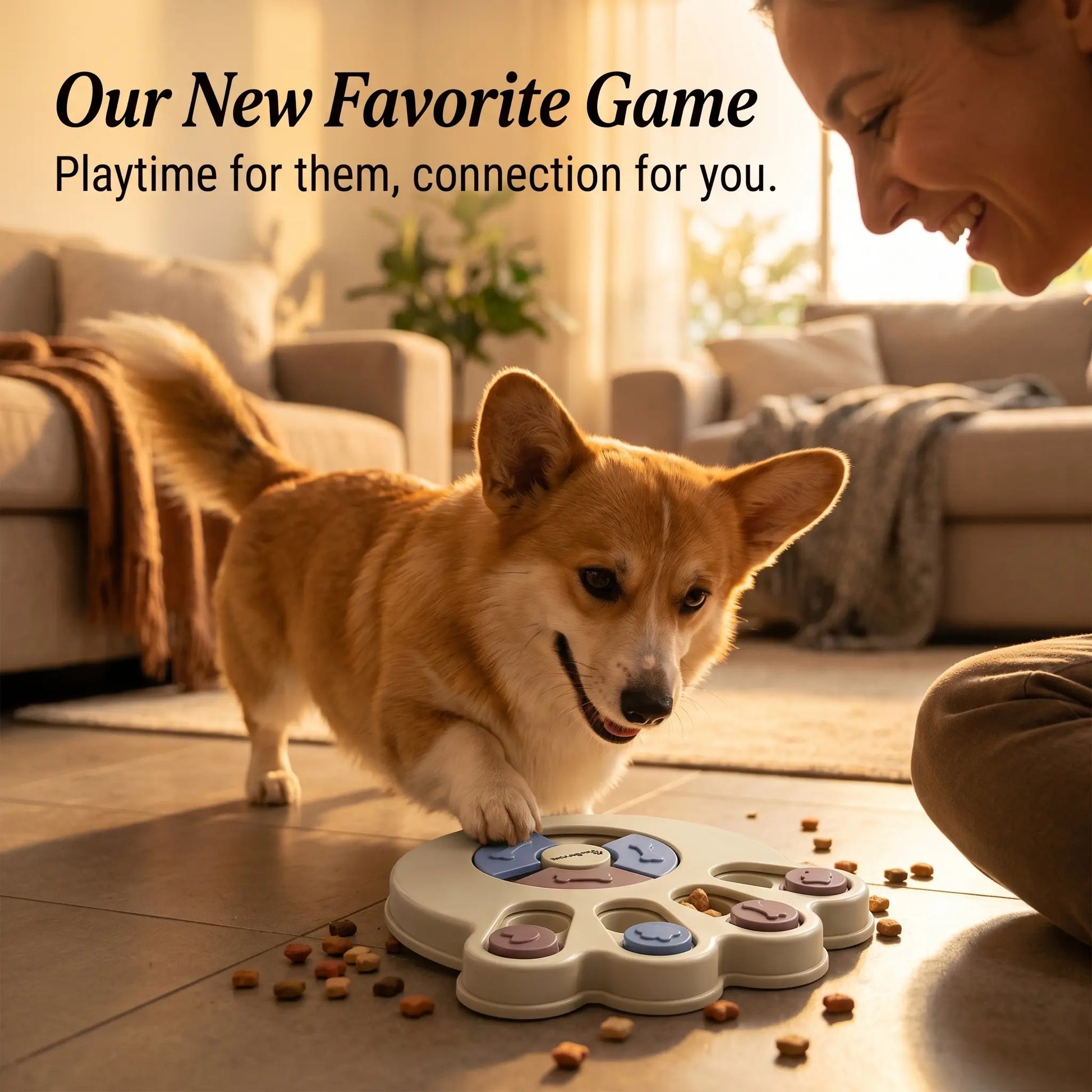 Interactive Dog Puzzle Toy and Slow Feeder Bowl - Level 1 Treat Dispenser for Mental Enrichment, Healthy Digestion, and Engaging Mealtime Activities