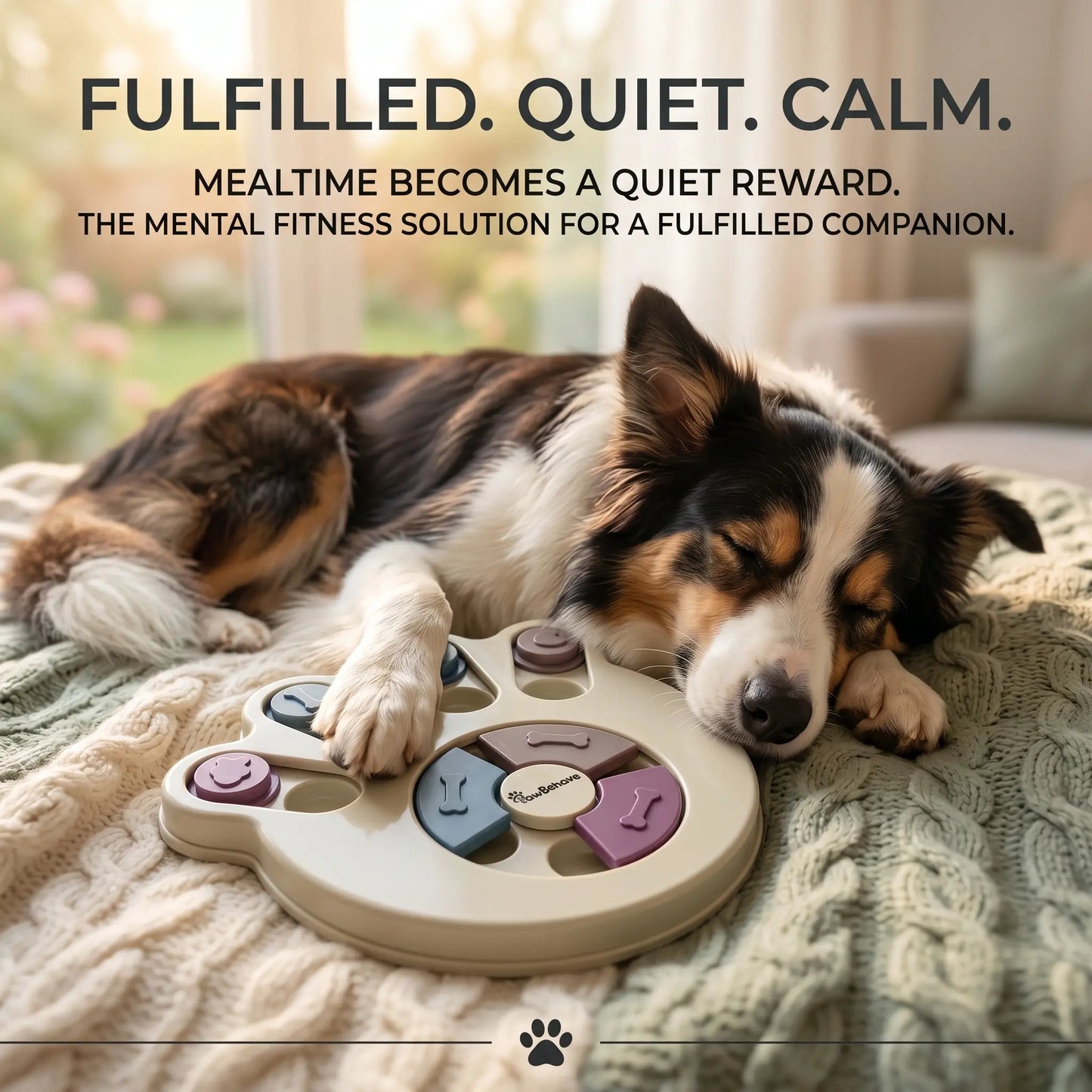 Interactive Dog Puzzle Toy and Slow Feeder Bowl - Level 1 Treat Dispenser for Mental Enrichment, Healthy Digestion, and Engaging Mealtime Activities