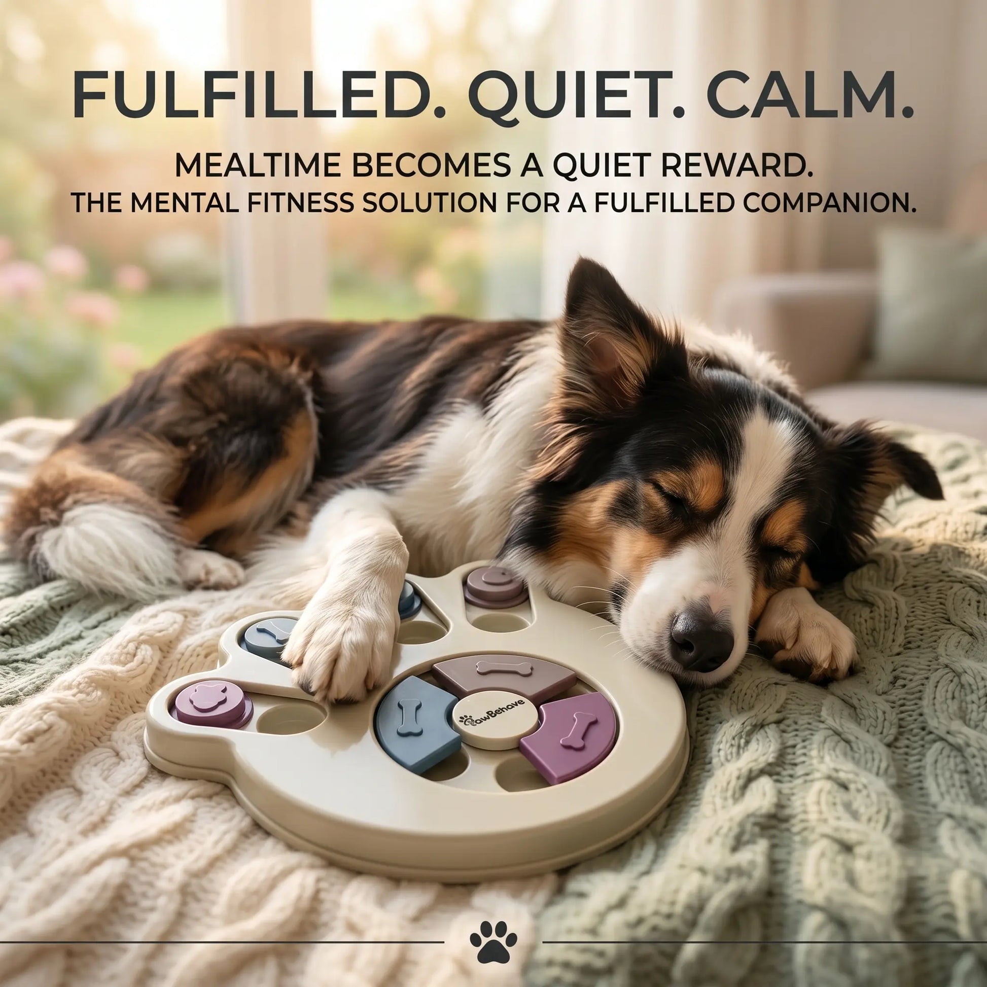 Interactive Dog Puzzle Toy and Slow Feeder Bowl - Level 1 Treat Dispenser for Mental Enrichment, Healthy Digestion, and Engaging Mealtime Activities