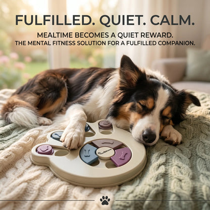Interactive Dog Puzzle Toy and Slow Feeder Bowl - Level 1 Treat Dispenser for Mental Enrichment, Healthy Digestion, and Engaging Mealtime Activities