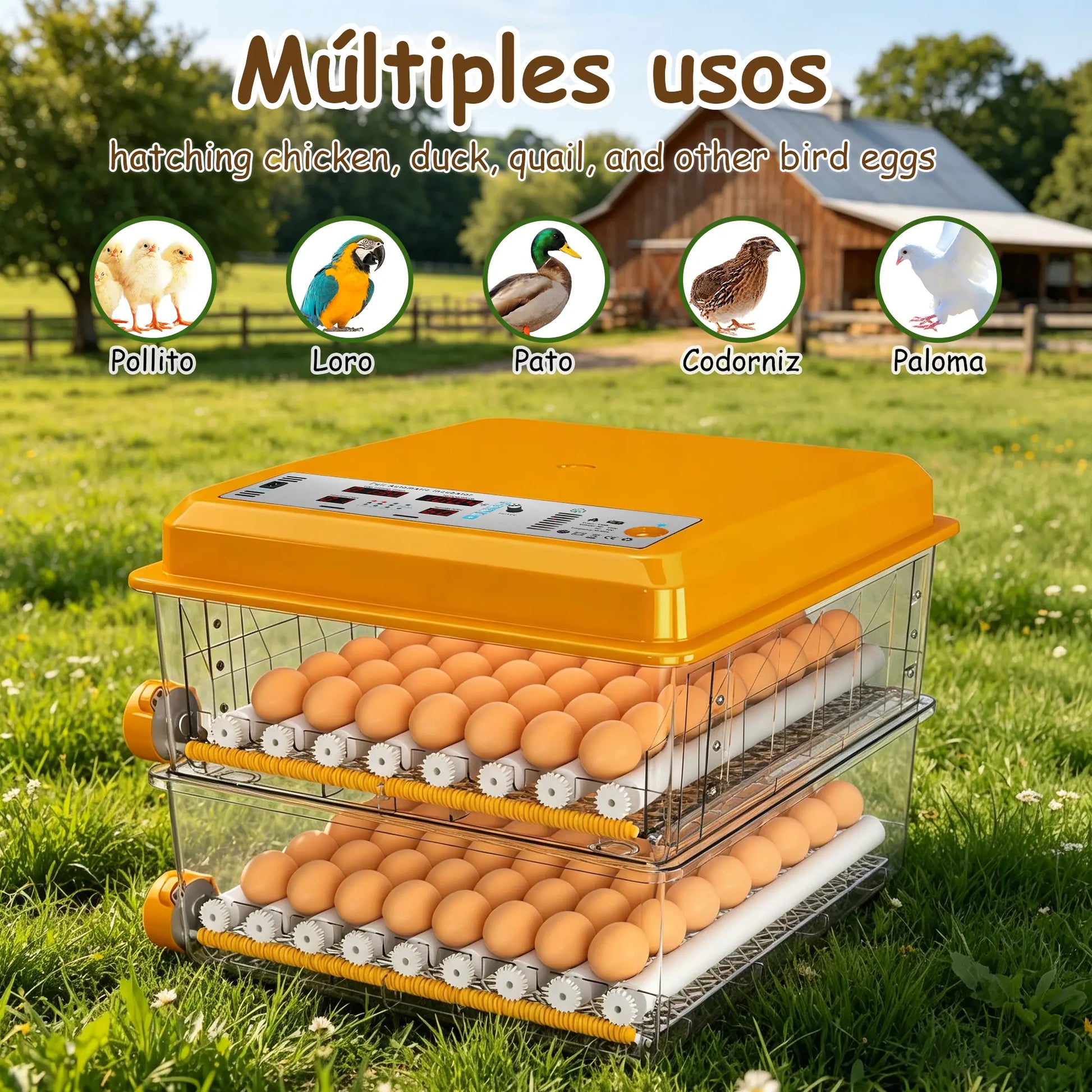 Intelligent Digital Egg Incubator 120 for 2026 with Automatic Turning and Humidity Control - Professional Poultry Hatcher for Chicken, Duck, Goose, and Quail Eggs