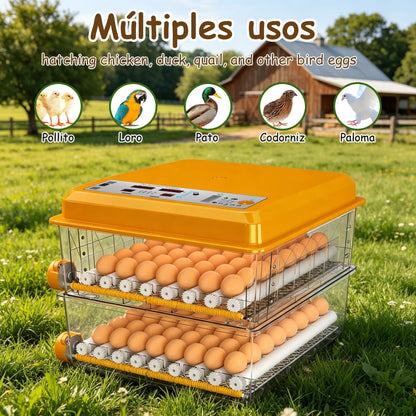 Intelligent Digital Egg Incubator 120 for 2026 with Automatic Turning and Humidity Control - Professional Poultry Hatcher for Chicken, Duck, Goose, and Quail Eggs